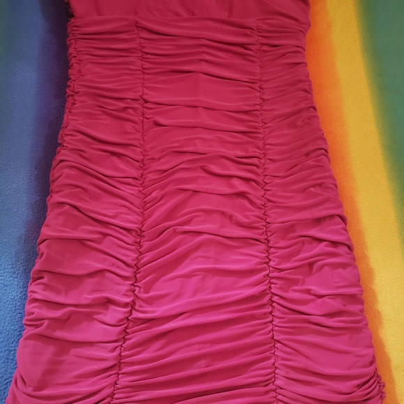 Pink Strapless Sequin Mini Dress - Picture 2 of 3